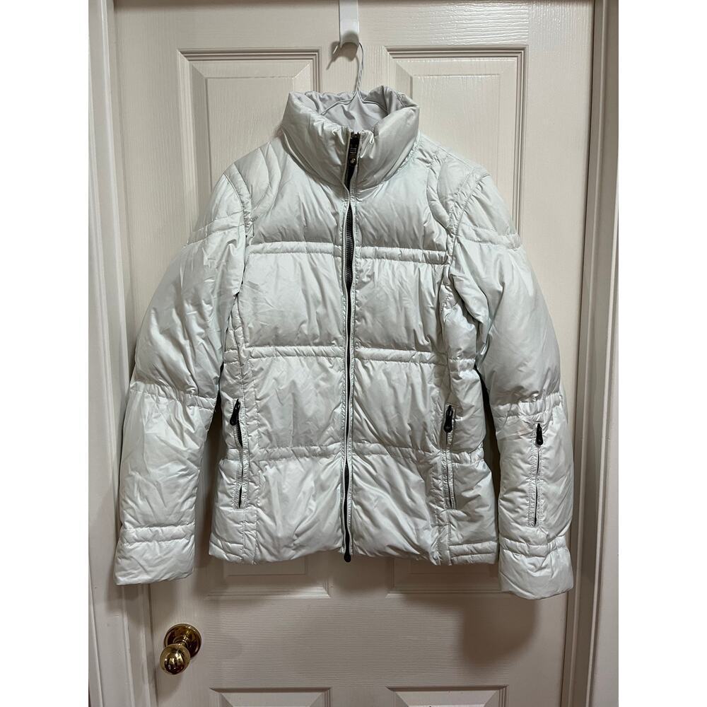JSX Jet Set White Jacket Down Feathers Womens Ski Luxury Made in Italy Medium